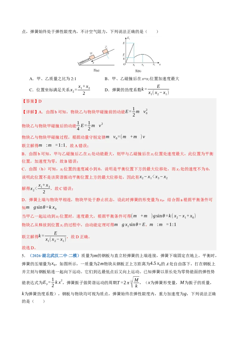《第36讲机械振动（专项训练）（湖南专用）（教师版）_地理_2027年高考地理一轮_2027年高考物理一轮课件+讲义+练习（湖南专用）-G331_2027版》第4页预览