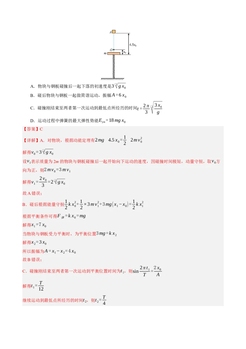《第36讲机械振动（专项训练）（湖南专用）（教师版）_地理_2027年高考地理一轮_2027年高考物理一轮课件+讲义+练习（湖南专用）-G331_2027版》第5页预览