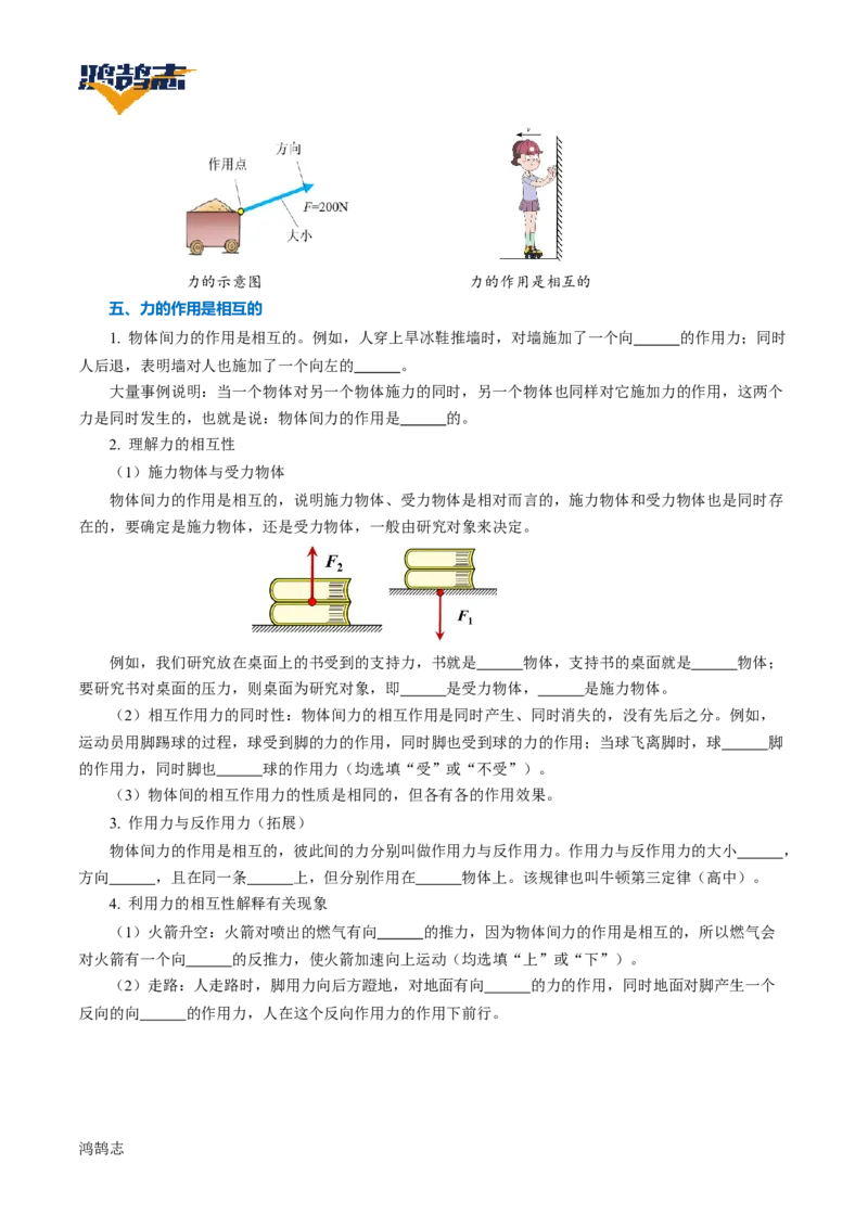 《第七章力（知识清单）学生版_初中全科《知识梳理》打包下载_2025春《名师总结知识点》下册_物理》第3页预览