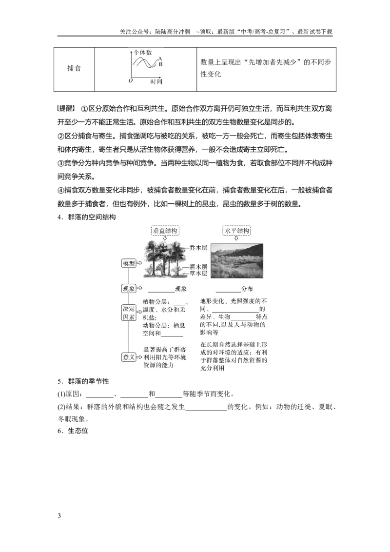 《第九单元　第49课时　群落的结构_06-生物-高考总复习_一轮复习_2025年_2025年大一轮复习讲义人教版生物_资料_1-资料_大一轮复习讲义学生专用_2025大一轮复习讲义》第3页预览