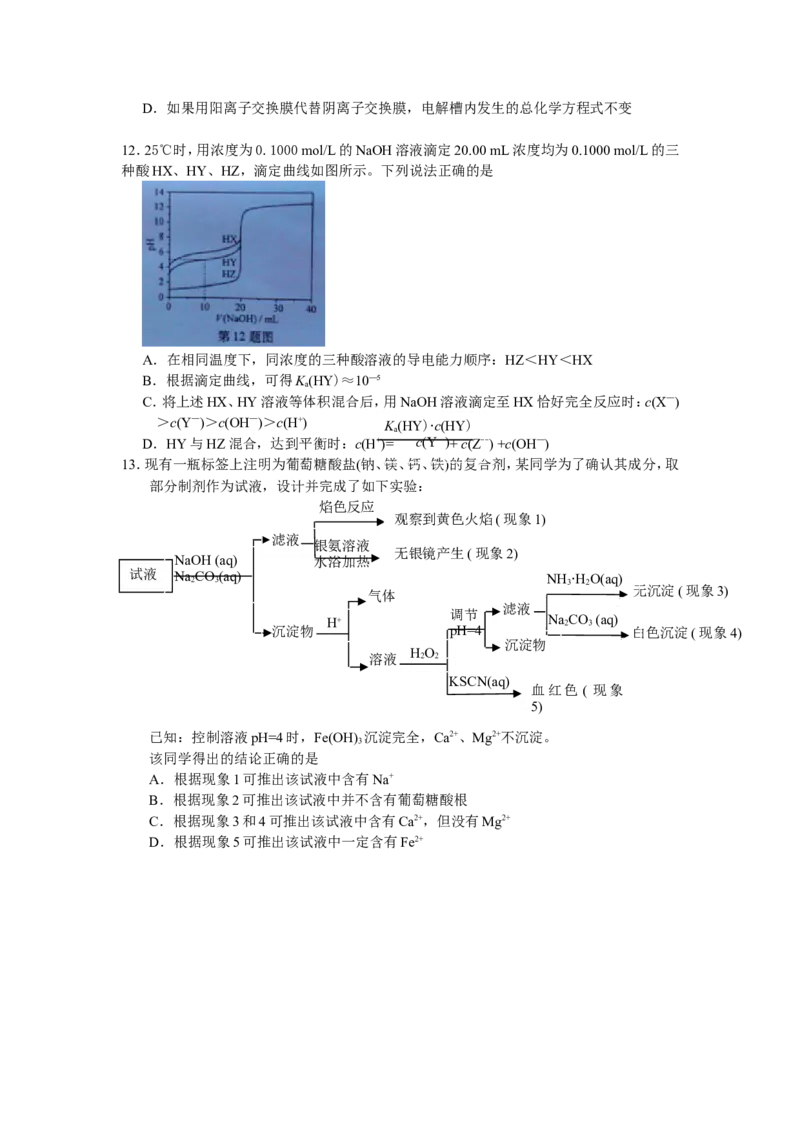 《2013年浙江省高考化学（原卷版）(1)_高考一二三轮复习_化学_2027年高考化学专项复习_2008年-2026年化学高考真题-G427_2008-2020年高考_地方卷_浙江高考化学2008-2021_A4word版》第2页预览