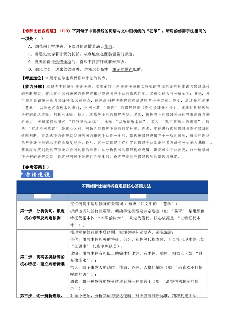 《题型05错别字及修辞赏析类（题型专练）（全国通用）（学生版）_专项复习_2026年-语文专项复习_2026年高考语文重难点讲义专练（新高考通用）-G102_2026版》第6页预览