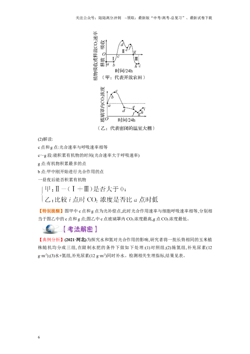 《解密06光合作用与能量转化（讲义)-高频考点解密2023年高考生物二轮复习讲义+分层训练（新教材）_06-生物-高考总复习_二轮复习_2024年_资料》第6页预览