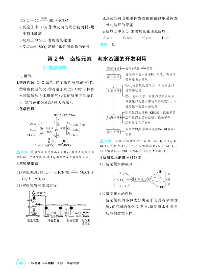 《1_第四章非金属及其化合物精讲册_2026版教学资源包_202653高考总复习A版_江苏版_2026版.江苏版.选考总复习.化学.5·3A版_二、教师用书PDF_第四章非金属及其化合物_1_专题资料包》第2页预览