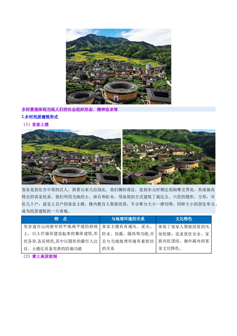 《第23讲地域文化与城乡景观（复习讲义)（全国通用）（学生版）_地理_2026年_2026年高考地理一轮复习讲义+练习+课件（新教材新高考）-G55_2026版_专题09乡村和城镇》第6页预览