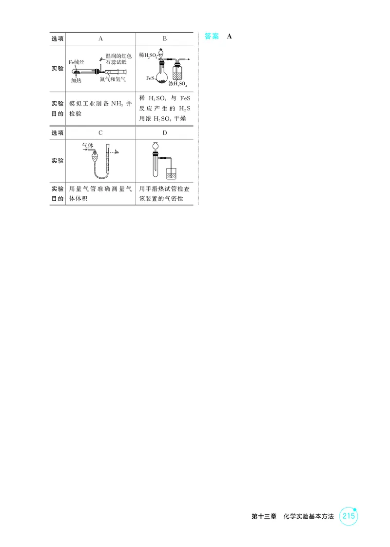 《1_精练册-第十三章　化学实验基本方法_2026版教学资源包_202653高考总复习A版_广东版_2026版.广东版.选考总复习.化学.5·3A版_二、教师用书PDF_第十三章化学实验基本方法_1_专题资料包》第3页预览