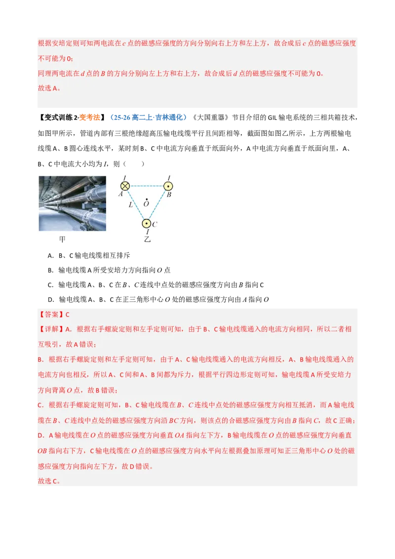 《第25讲磁场的描述与磁场对电流的作用（复习讲义）（黑吉辽蒙专用）（教师版）_地理_2027年高考地理一轮_2027年高考物理一轮课件+讲义+练习（黑吉辽蒙专用）-G330_2027版》第9页预览