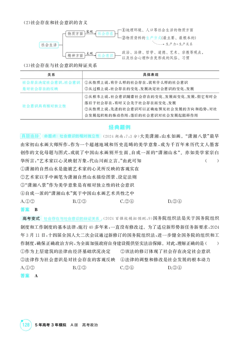 《1_精讲册-第五课　寻觅社会的真谛(社会历史观)_2026版教学资源包_202653高考总复习A版_湖南版_2026版.湖南版.选考总复习.政治.5·3A版_一、图书电子教参_必修4哲学与文化_2_精讲册PDF》第2页预览