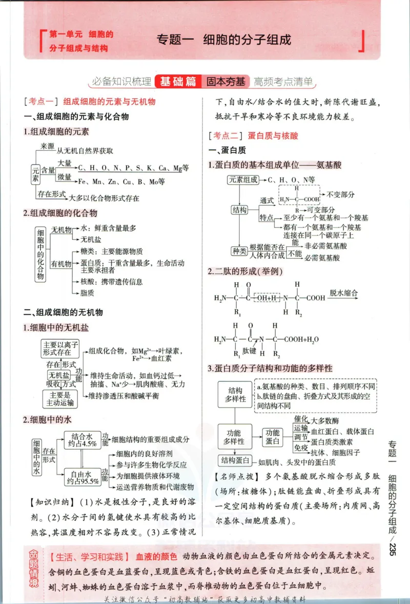 《53高考总复习A版生物新高考分类精析_2023A版学生用书》第7页预览
