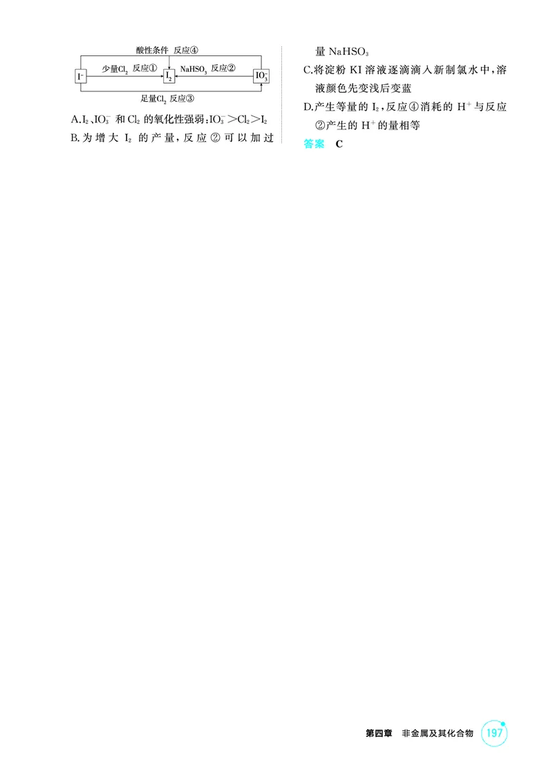 《1_精练册-第四章　非金属及其化合物_2026版教学资源包_202653高考总复习A版_山东版_2026版.山东版.选考总复习.化学.5·3A版_二、教师用书PDF_第四章非金属及其化合物_1_专题资料包》第5页预览
