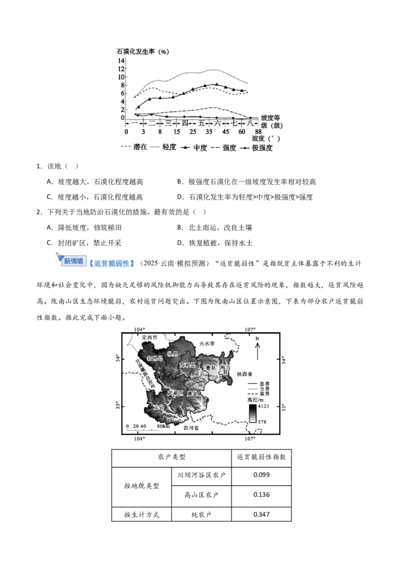 《第33讲生态脆弱区的综合治理（专项训练）（福建专用）（学生版）_地理_2026年_2026年高考地理一轮课件+讲义+练习（福建专用）-G328》第8页预览
