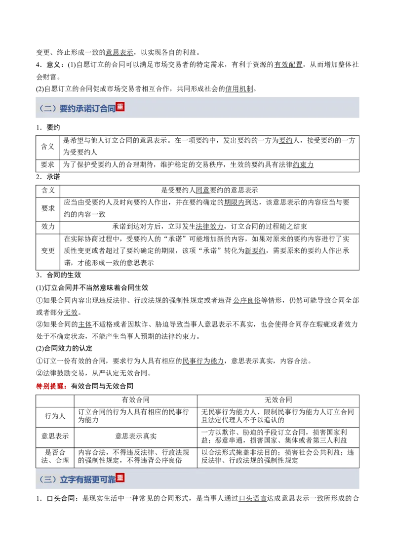 《第一单元民事权利与义务（知识清单）（全国通用）_zheng治_2026年_2026年高考政治一轮复习知识清单（全国通用）-G56_2026版》第8页预览