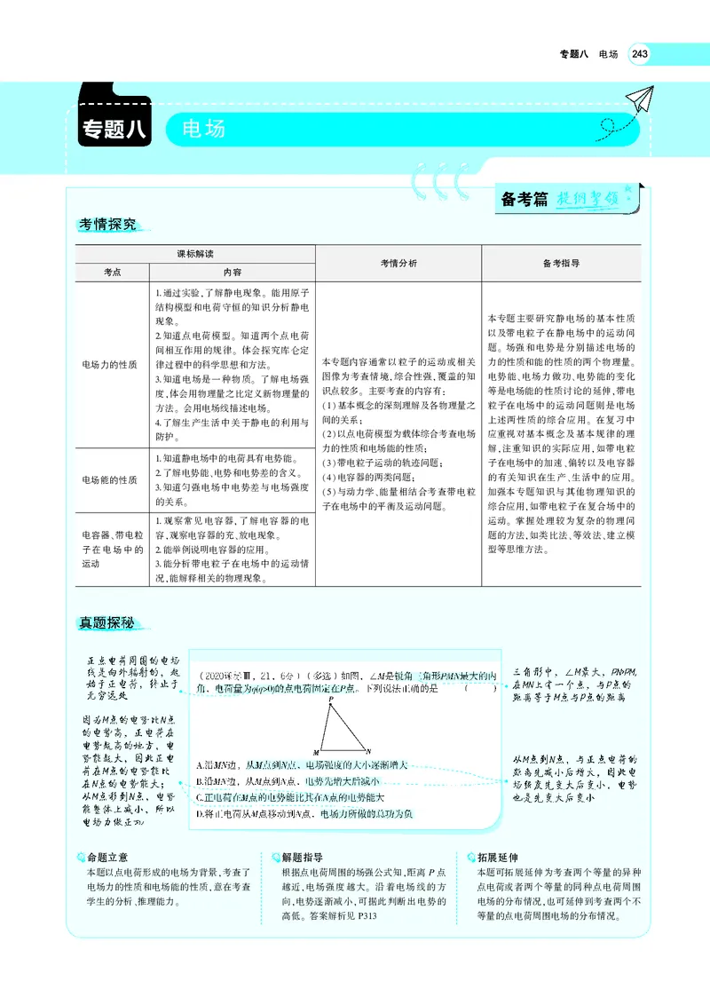 《专题八　电场_2022版教学资源包_五年高考三年模拟_2022版新高考版选考总复习物理5·3A版_专题八电场_专题PDF_专题PDF_专题电子书》第1页预览