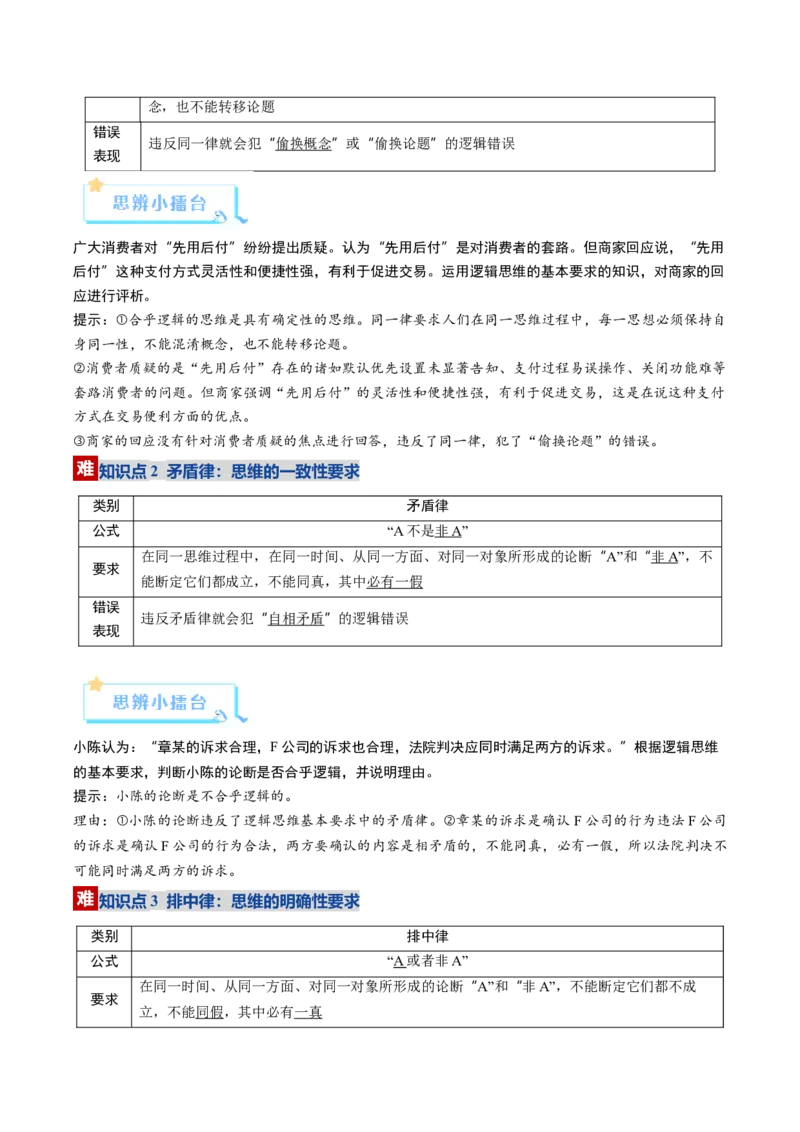 《第02课把握逻辑要义（复习讲义）（学生版）（全国通用）_zheng治_2026年_2026年高考政治一轮复习讲义+练习+课件（新教材新高考）-G55_2026版_选择性必修3逻辑与思维》第7页预览