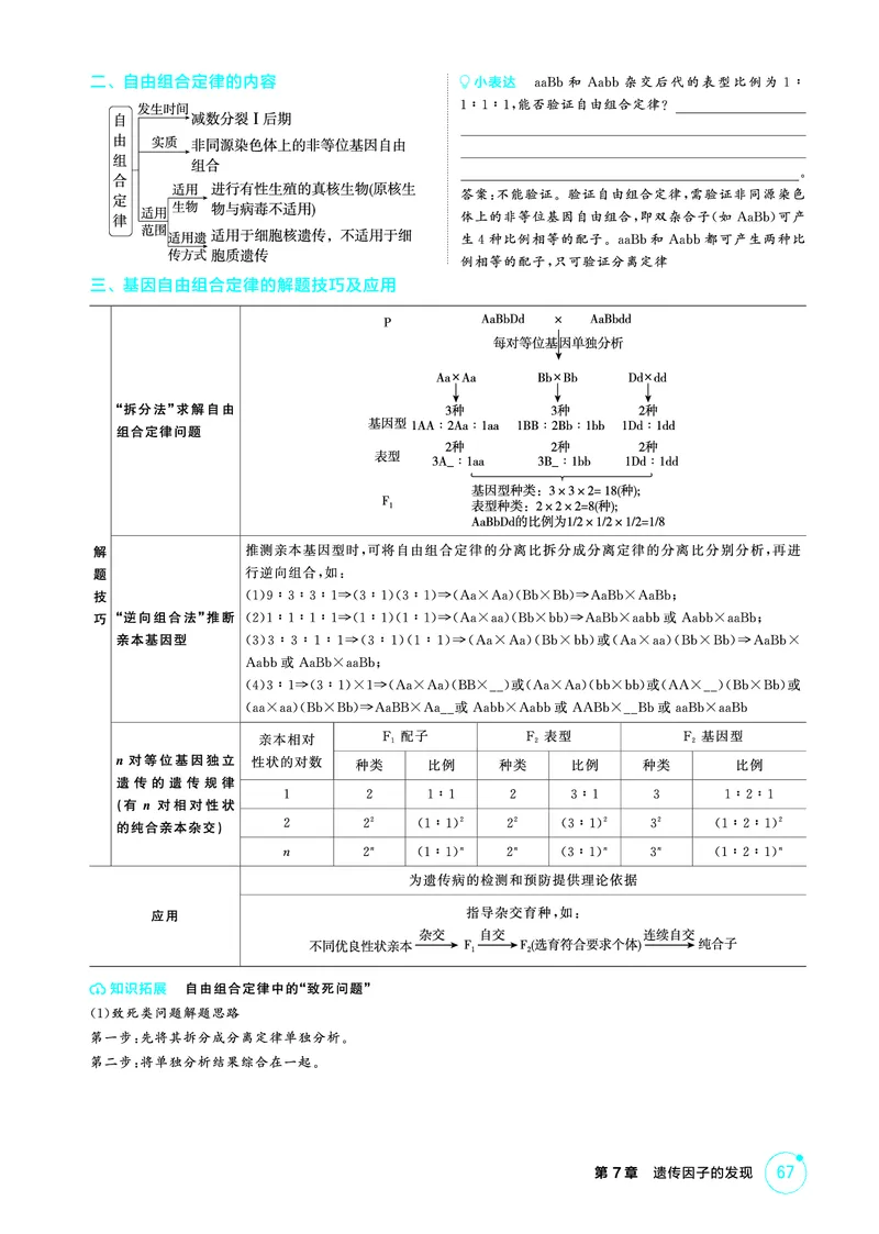 《1_精讲册PDF-第7章遗传因子的发现_2026版教学资源包_202653高考总复习A版_山东版_2026版.山东版.选考总复习.生物.5·3A版_第2部分遗传与进化_第7章遗传因子的发现_2_精讲册PDF》第9页预览