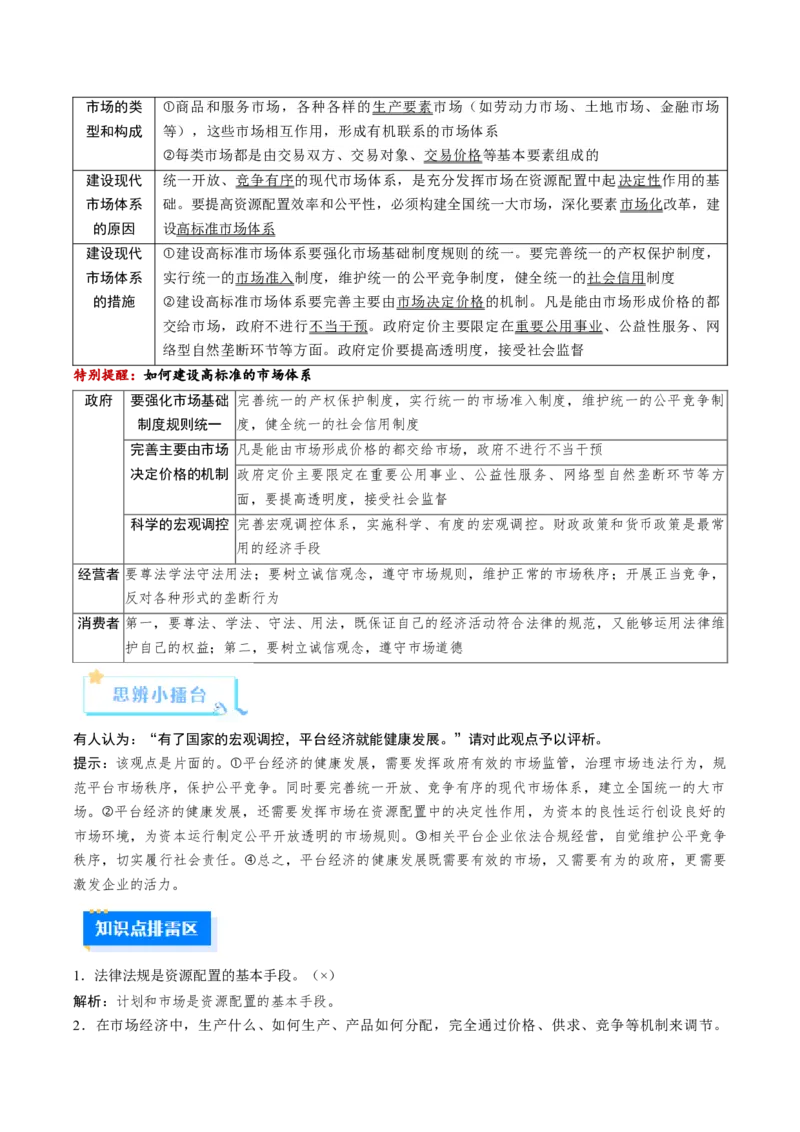 《第02课我国的社会主义市场经济体制（复习讲义）（全国通用）（教师版）_zheng治_2026年_2026年高考政治一轮复习讲义+练习+课件（新教材新高考）-G55_2026版_必修2》第7页预览