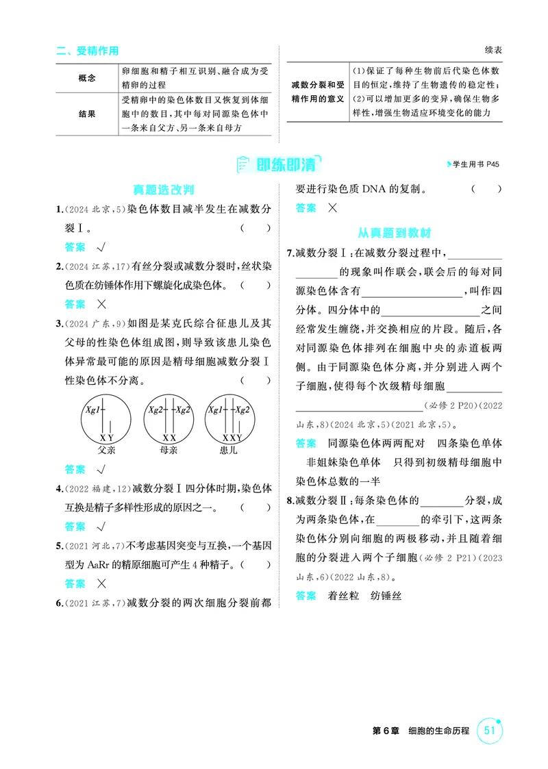 《1_精讲册PDF-第6章细胞的生命历程_2026版教学资源包_202653高考总复习A版_山东版_2026版.山东版.选考总复习.生物.5·3A版_第1部分分子与细胞_第6章细胞的生命历程_2_精讲册PDF》第5页预览