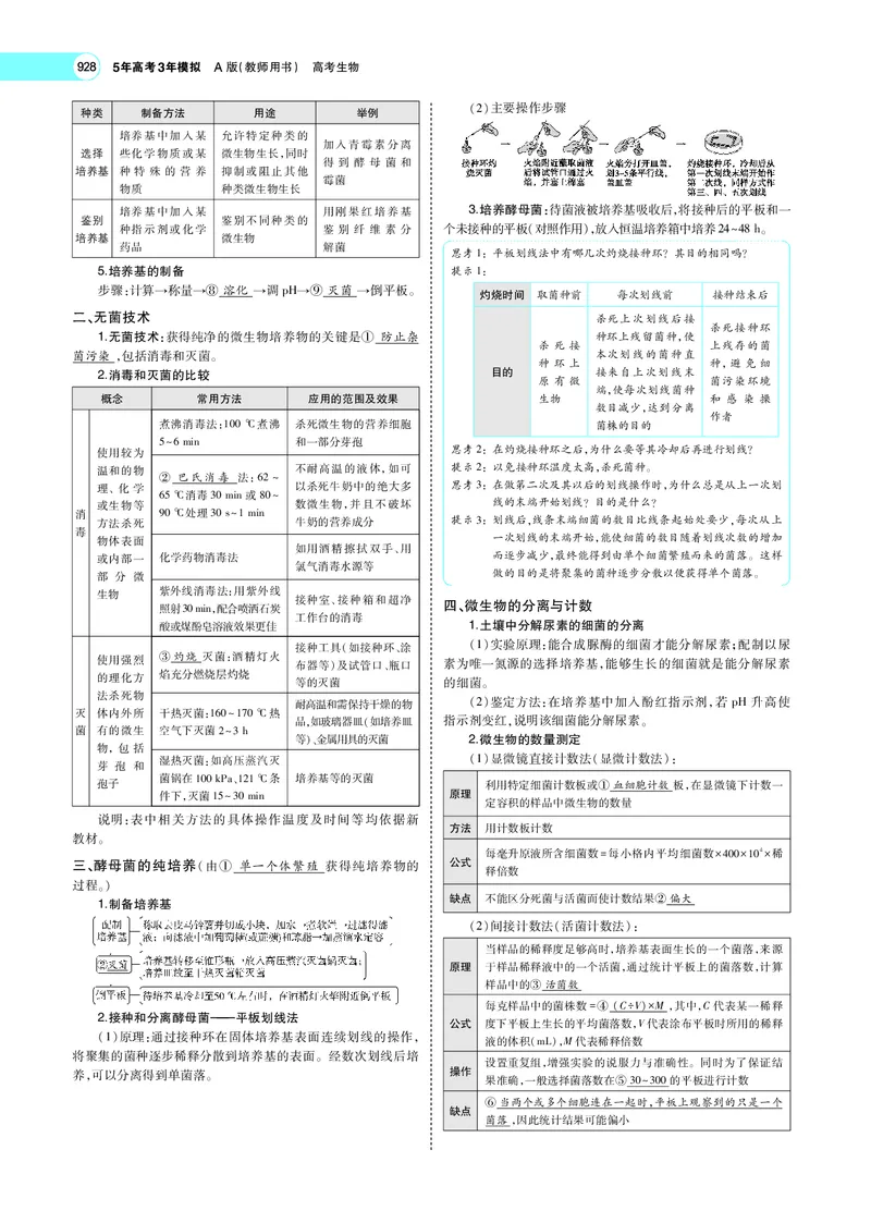 《专题24　微生物的培养与发酵工程_2022版教学资源包_五年高考三年模拟_2022版新高考版选考总复习生物5·3A版_0125143739_专题24微生物的培养与发酵工程_专题PDF_专题PDF_专题电子书》第3页预览