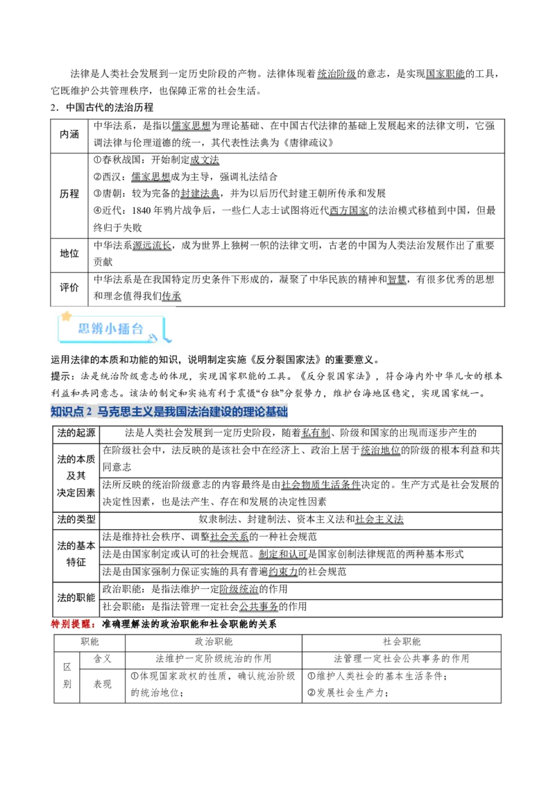 《第07课治国理政的基本方式（复习讲义）（教师版）（全国通用）_zheng治_2026年_2026年高考政治一轮复习讲义+练习+课件（新教材新高考）-G55_2026版_必修3政治与法治》第4页预览