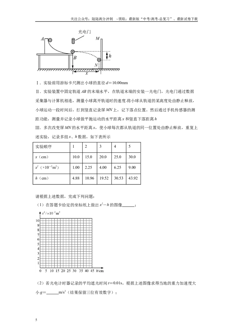 《高中物理微专题-新高考新实验-力学部分_04-物理-高考总复习_专项复习_2025年_2025新高考高中物理实验专项对点同步训练习解题技巧_资料》第5页预览