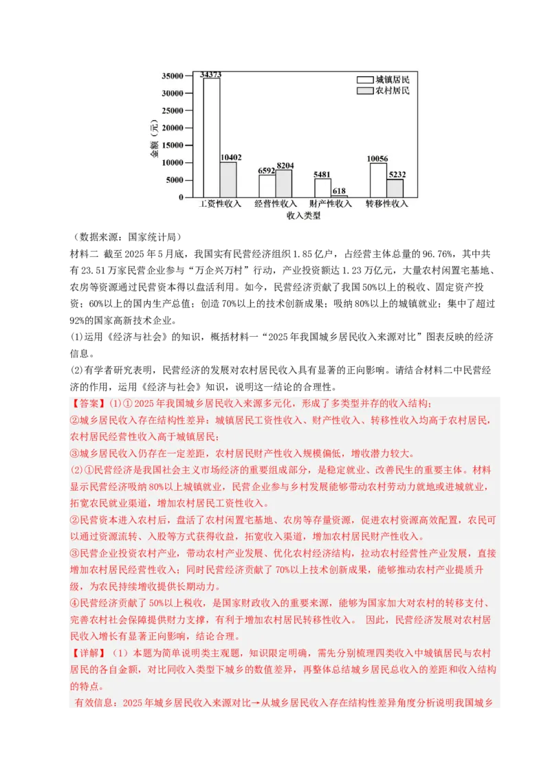 《第01课我国的生产资料所有制（专项训练）（全国通用）（教师版）_zheng治_2027年高考政治一轮_2027年高考政治一轮复习讲义+练习+课件（新教材新高考）-G55_2027版》第6页预览