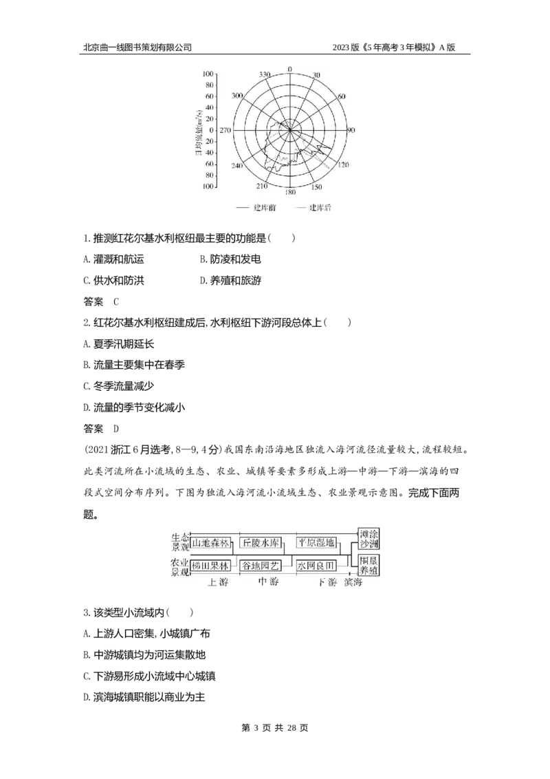 《1_15.习题WORD版(1)_2023版教学资源包_2023版新高考版选考总复习地理5·3A版_17_专题十五区域协调与区际合作_2_习题WORD版》第3页预览