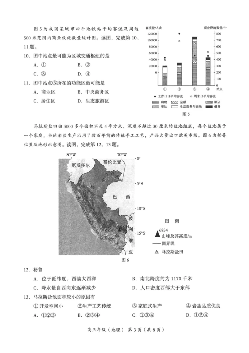 《4_2023北京海淀二模_2025版教学资源包_（总复习系列）2025版《5年高考3年模拟》新高考版A版（⭐全科）_2025版.新高考版.选考总复习.地理.5·3A版_第二部分图书拓展资源_1_名校模拟联考》第3页预览