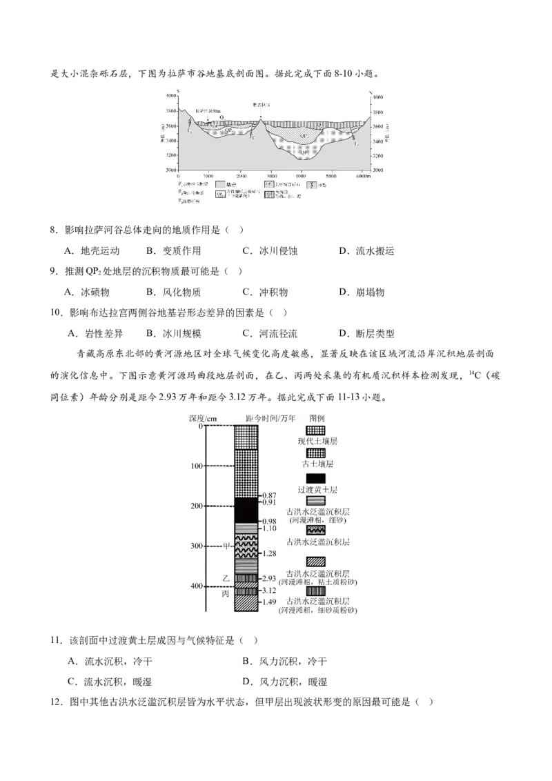 《第15练塑造地表形态的力量（同步训练）-（学生版）_地理_2026年_2026年高考地理一轮复习全程跟踪讲义-G350_资料》第3页预览