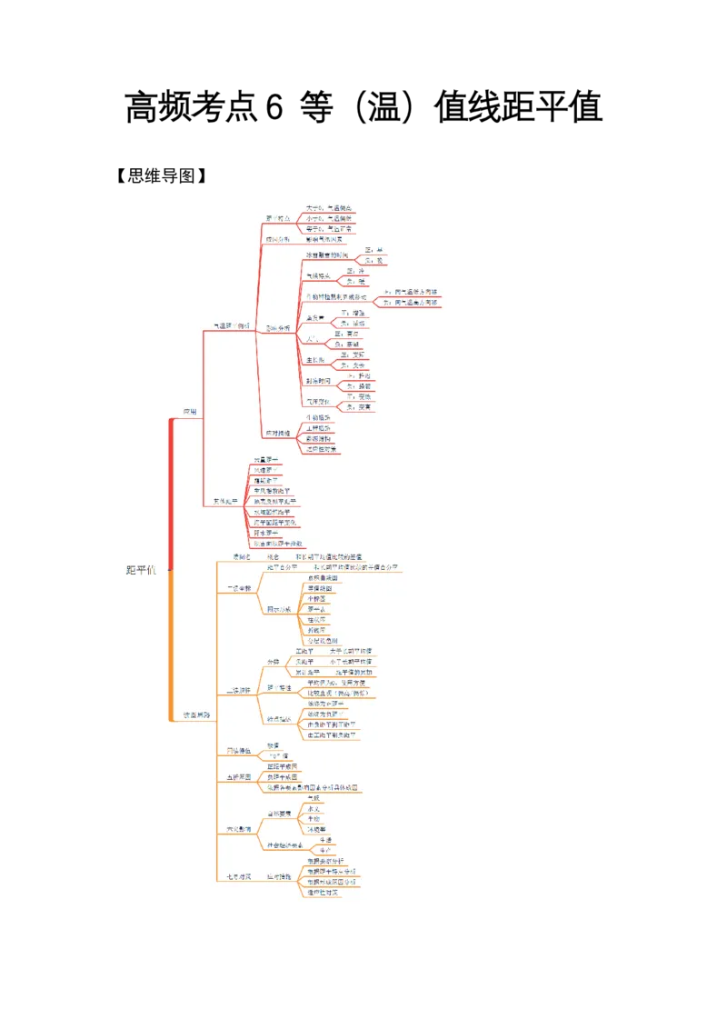 《高频考点6等值线距平值_地理_2026年-地理高考专项复习_42026年高考地理高频考点专项突破思维导图+解题技巧+专项突破》第1页预览