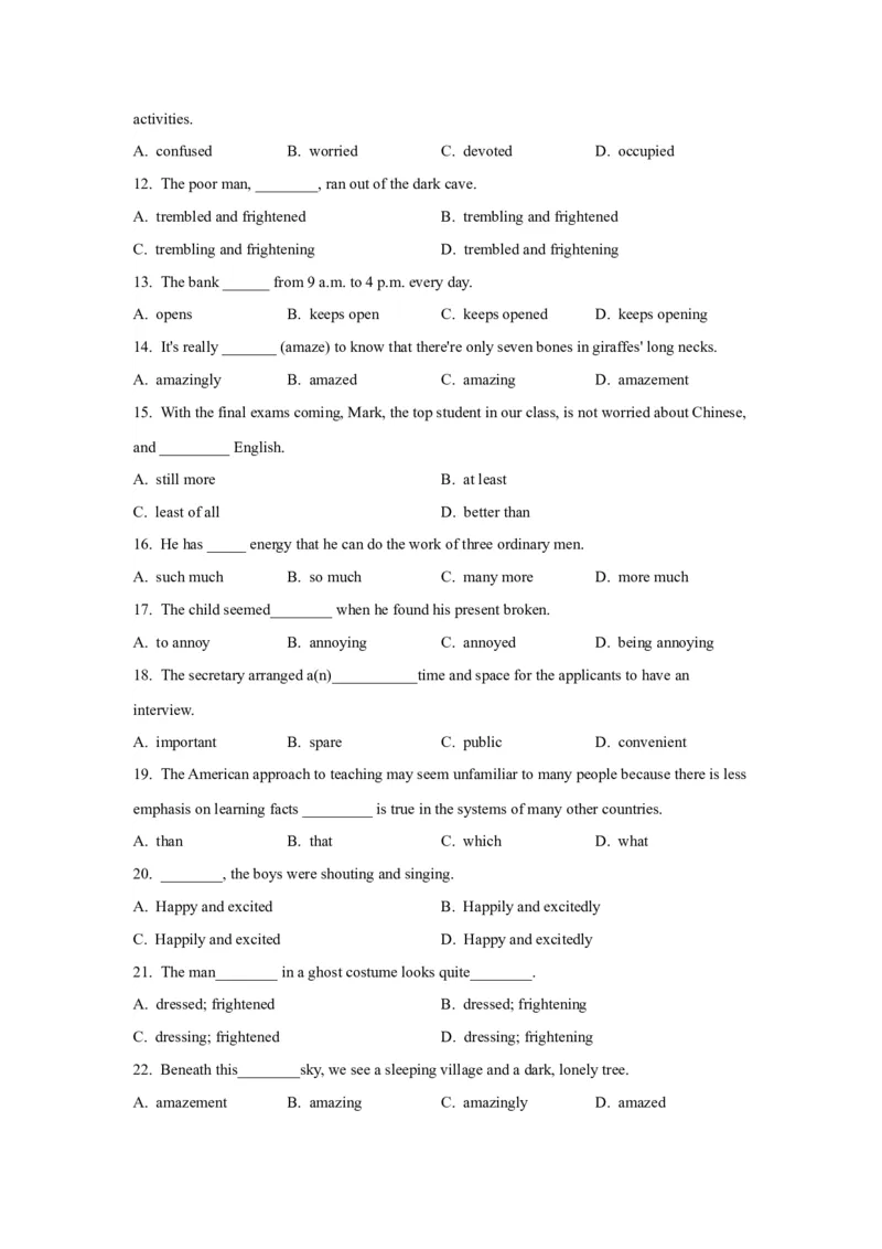 《04形容词与副词(精练)-(通用版)_英语(2)_一轮复习_2024年_2024年高考英语一轮复习语法能力突破必备(PPT+复习卡+精练题)(通用版)_资料》第2页预览