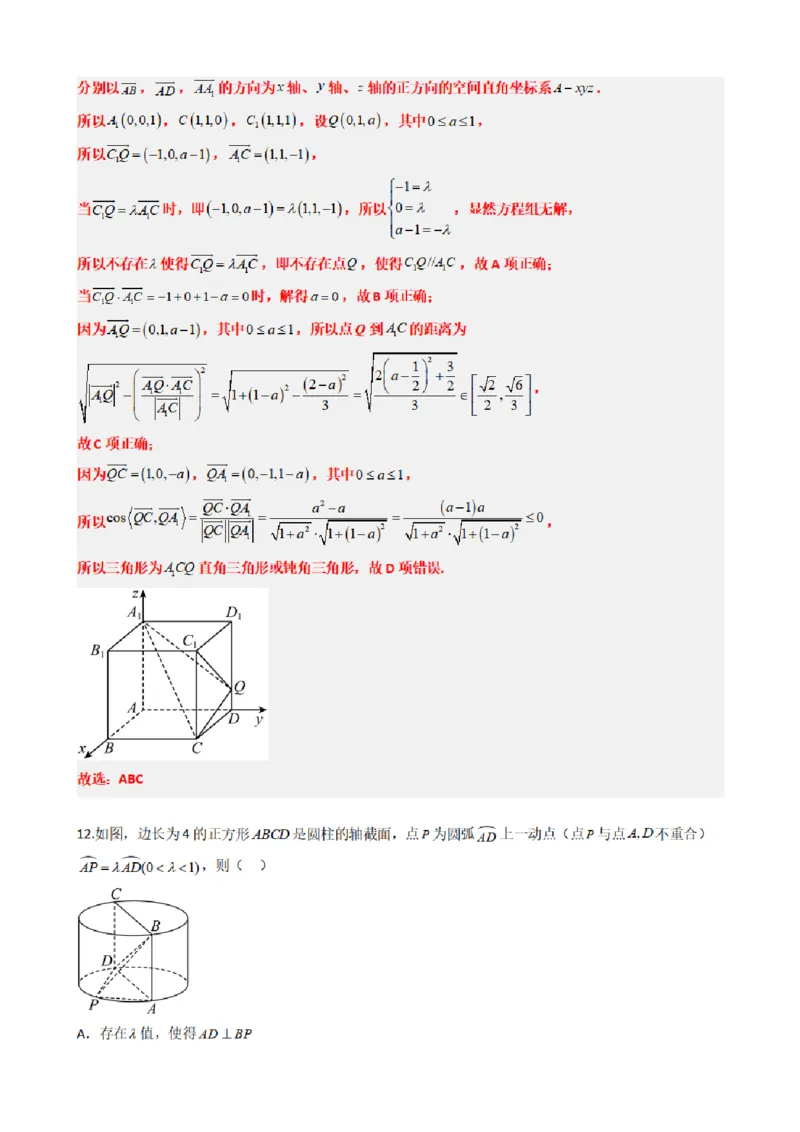 《1.12空间向量与立体几何章末复习卷（二）（解析版）(1)_2026版高中《二三轮复习+冲刺复习》_空间向量PDF_单独的原卷+解析版》第10页预览