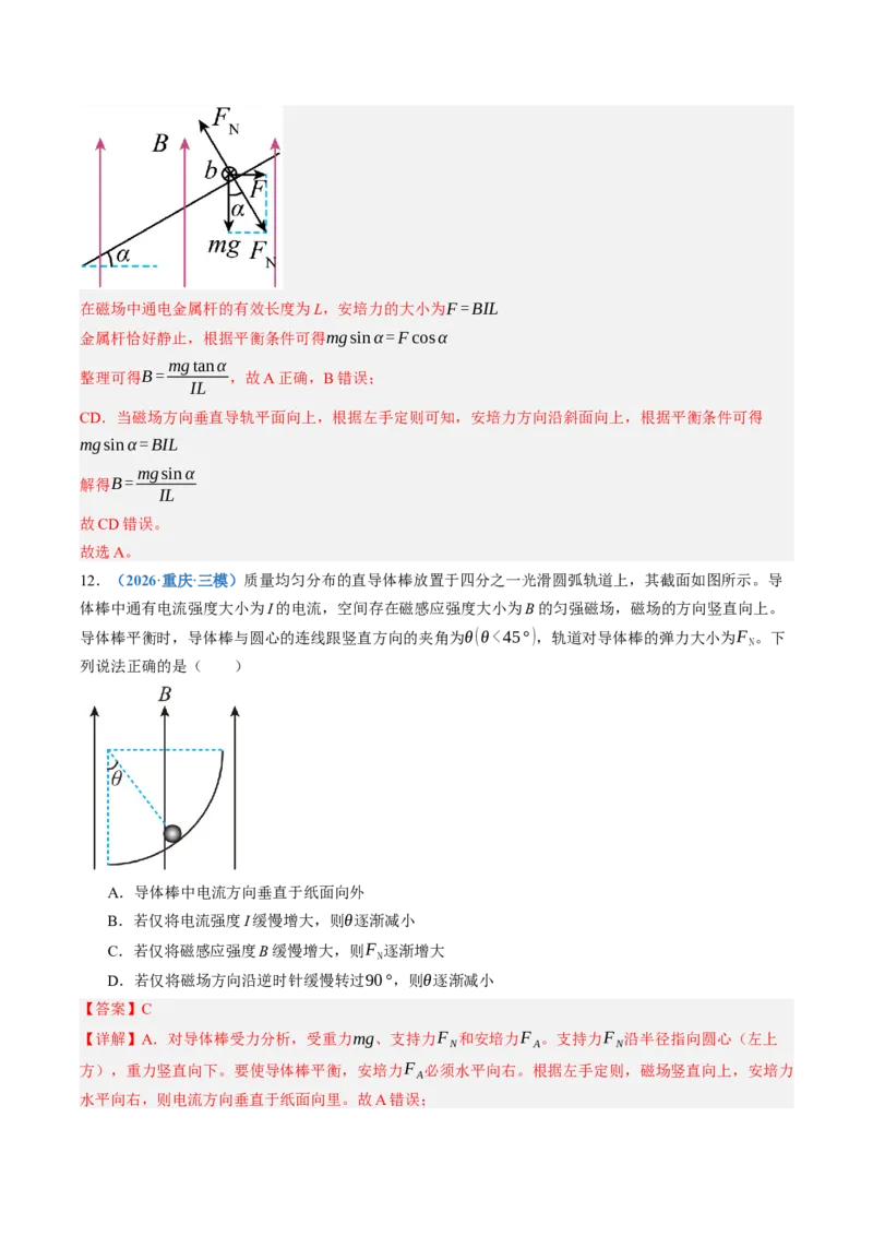 《第48讲磁场的描述与磁场对电流的作用（专项训练）（黑吉辽蒙专用）（教师版）_地理_2027年高考地理一轮_2027年高考物理一轮课件+讲义+练习（黑吉辽蒙专用）-G330_2027版》第8页预览