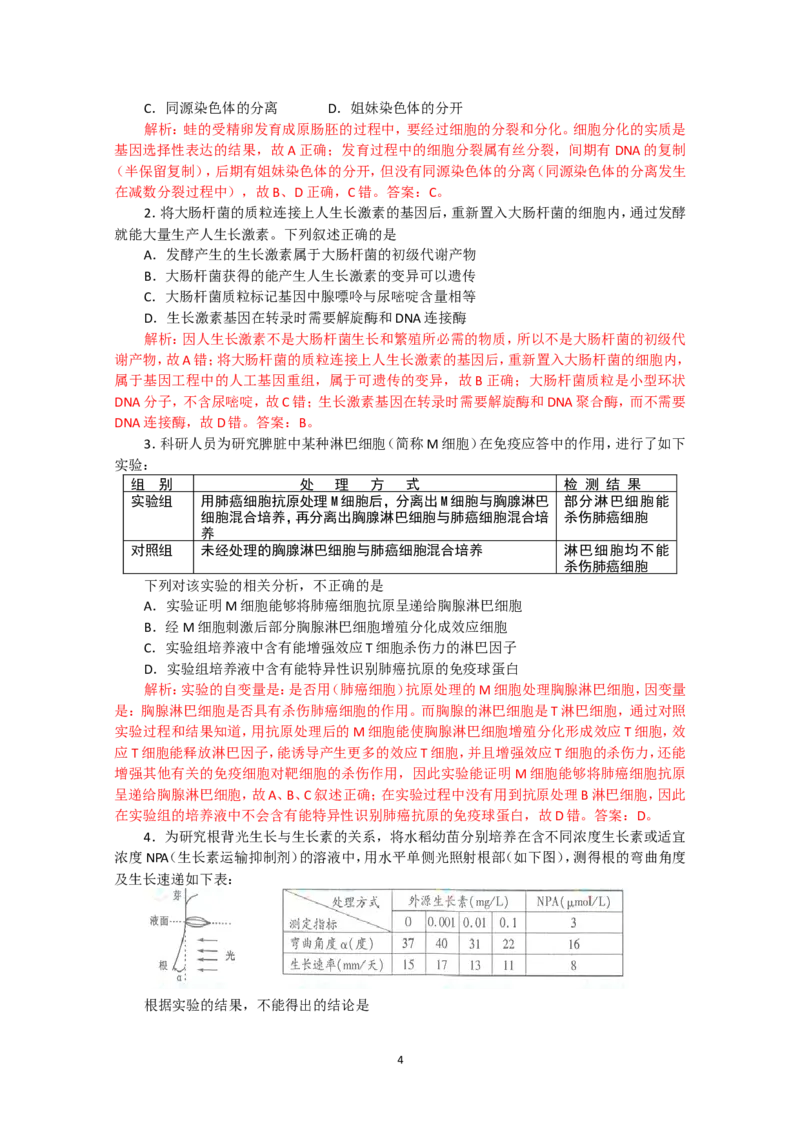《2012年四川省高考生物试卷及答案_高考一二三轮复习_生物_2027年高考生物专项_2008年-2026年生物高考真题-G427_2008-2020年高考_地方卷_四川高考生物08-20》第4页预览