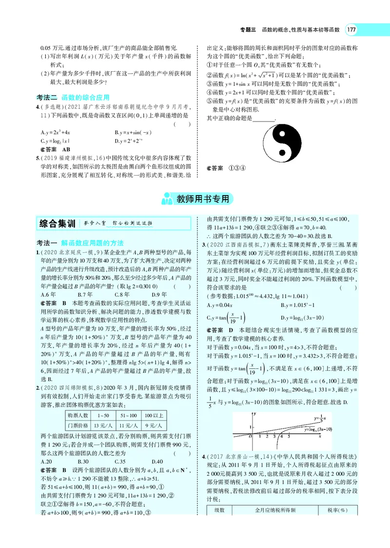 《3.8函数模型及函数的综合应用_2022版教学资源包_五年高考三年模拟_2022版新高考版高考总复习数学5·3A版_专题三§38函数模型及函数的综合应用_专题PDF_专题PDF_专题电子书》第10页预览