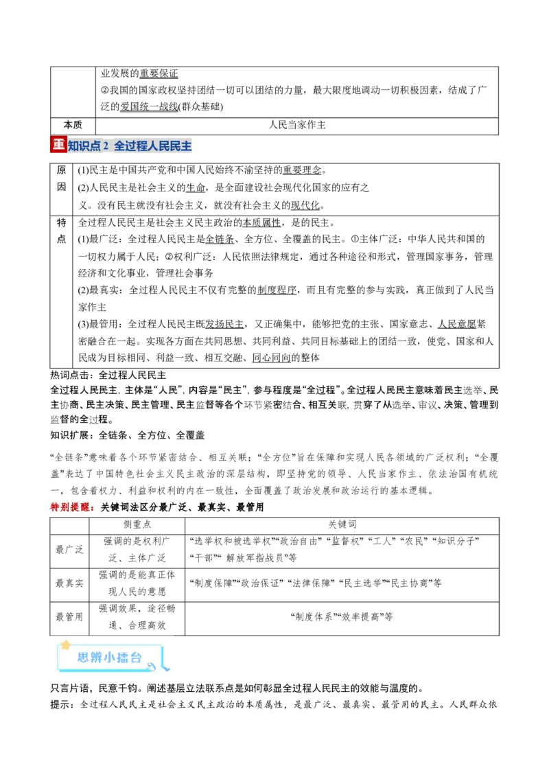 《第04课人民民主专政的社会主义国家（复习讲义）（教师版）（全国通用）_zheng治_2026年_2026年高考政治一轮复习讲义+练习+课件（新教材新高考）-G55_2026版_必修3政治与法治》第4页预览