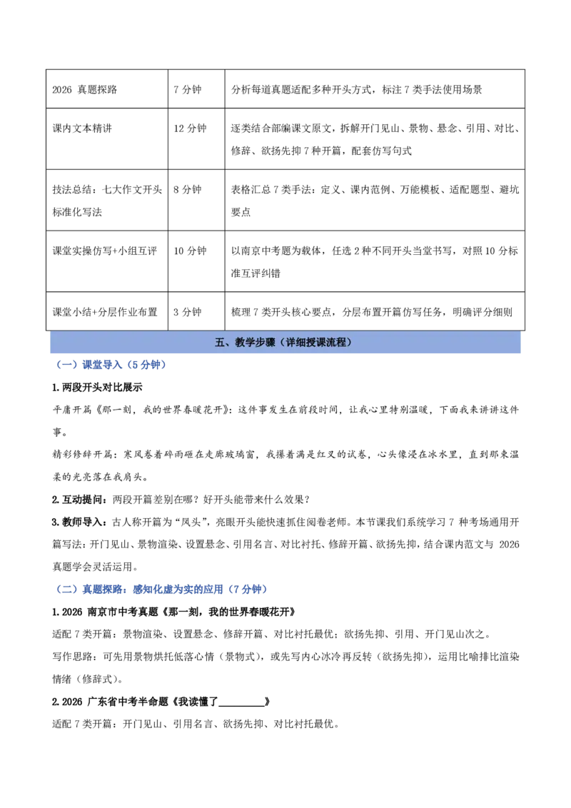《01谋篇布局之学写开头（讲义）_2026秋初中教辅合集_2027学科网&_2027《中考语文作文之跟着课文学写作》专题（全国通用）[完整版]_二、谋篇布局》第2页预览