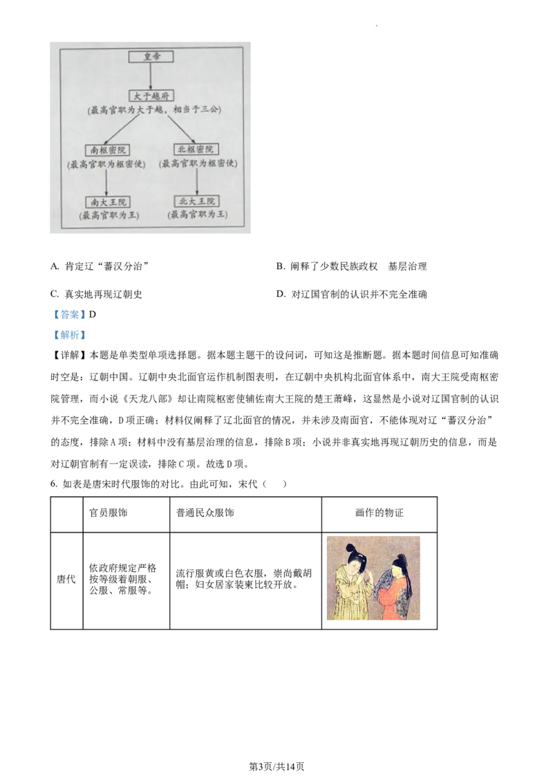 《18_精品解析：海南省2024届高三一模历史试题（解析版）_2025版教学资源包_（总复习系列）2025版《5年高考3年模拟》新高考版A版（⭐全科）_2025版.新高考版.选考总复习.历史.5·3A版》第3页预览