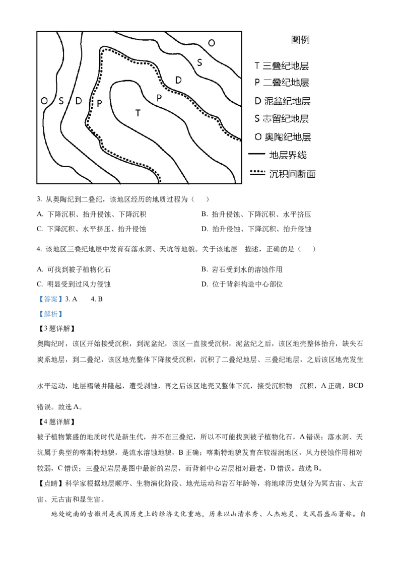 《精品解析：2022年天津市普通高中学业水平等级性考试地理试题（解析版）_地理_2026年-地理高考专项复习_2008年-2025年地理高考真题_2022年高考_2022年新高考天津地理》第2页预览