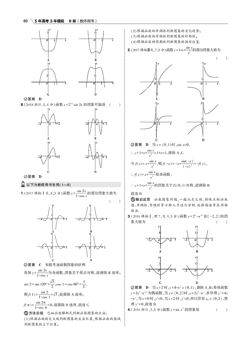《§2.5　函数的图象_2022版教学资源包_五年高考三年模拟_2022版新高考版高考总复习数学53B版_第二章　函数_§25　函数的图象_2_15　函数的图象_专题电子书》第2页预览