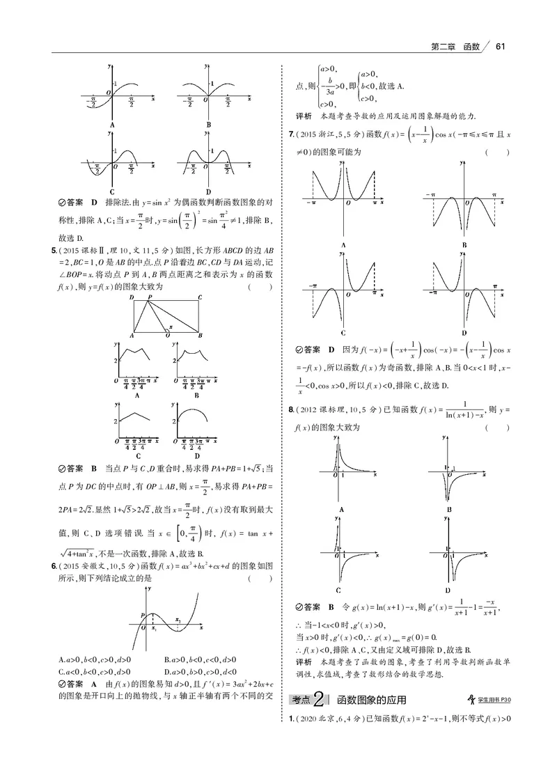 《§2.5　函数的图象_2022版教学资源包_五年高考三年模拟_2022版新高考版高考总复习数学53B版_第二章　函数_§25　函数的图象_2_15　函数的图象_专题电子书》第3页预览