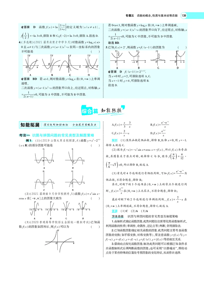 《3.6函数的图象_2022版教学资源包_五年高考三年模拟_2022版新高考版高考总复习数学5·3A版_专题三§36函数的图象_专题PDF_专题PDF_专题电子书》第3页预览