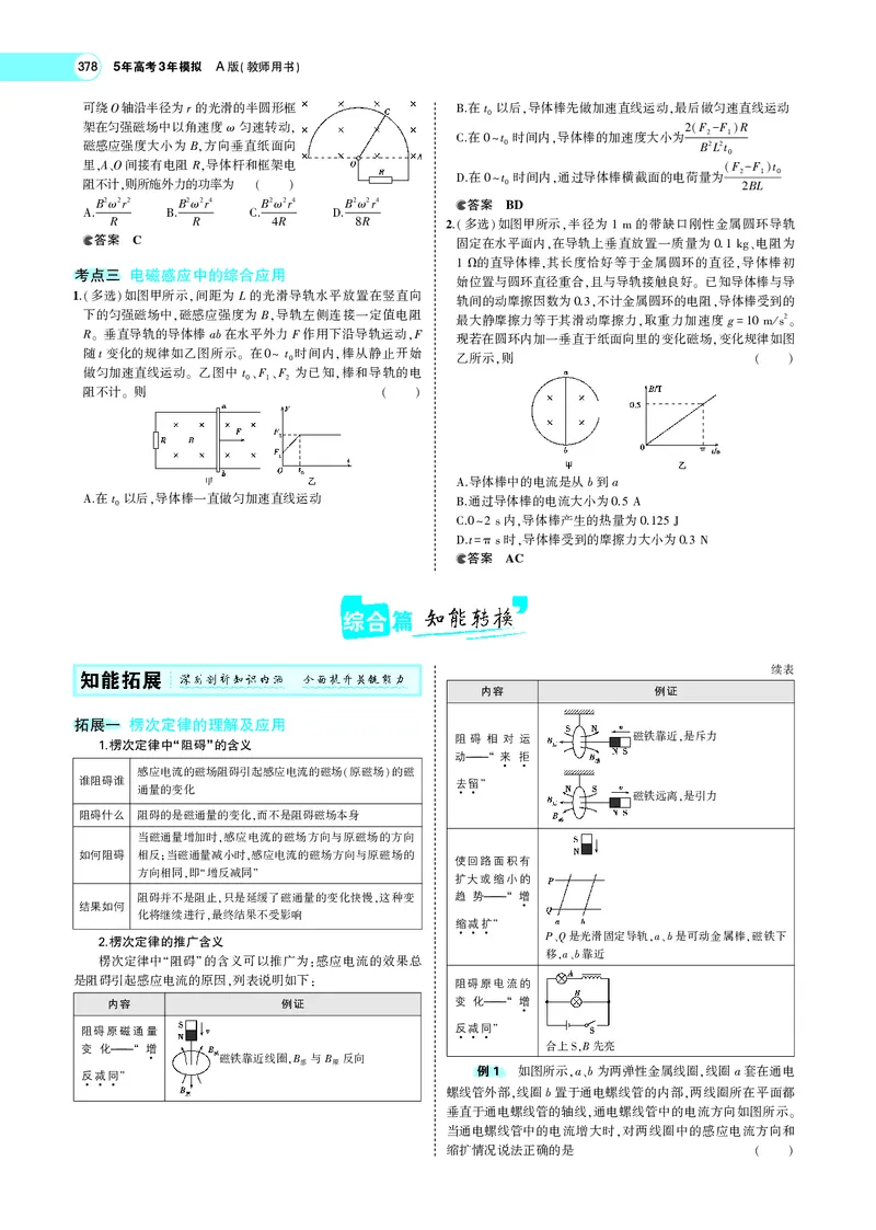 《专题十一　电磁感应_2022版教学资源包_五年高考三年模拟_2022版新高考版选考总复习物理5·3A版_专题十一电磁感应_专题PDF_专题PDF_专题电子书》第5页预览