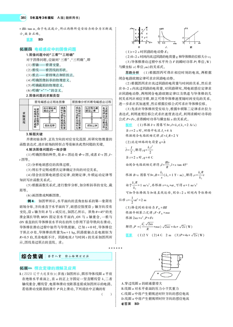 《专题十一　电磁感应_2022版教学资源包_五年高考三年模拟_2022版新高考版选考总复习物理5·3A版_专题十一电磁感应_专题PDF_专题PDF_专题电子书》第7页预览