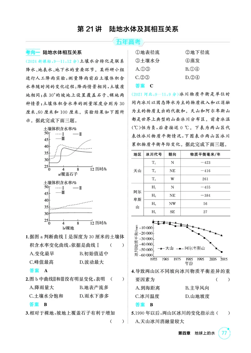 《1_精练册-第四章　地球上的水_2026版教学资源包_202653高考总复习A版_新高考_地理_教师A版2026年.新高考版.地理.53_第四章地球上的水_1_精练册PDF》第4页预览