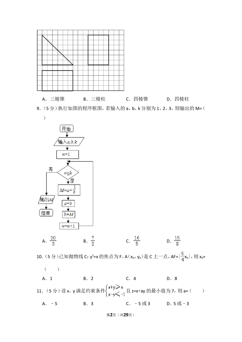 《2014年全国统一高考数学试卷（文科）（新课标ⅰ）（含解析版）_高考一二三轮复习_数学_2027年高考数学专项复习更新中_2008年-2026年数学高考真题-G427_2008-2020年高考_2008-2020年_全国卷_928》第2页预览