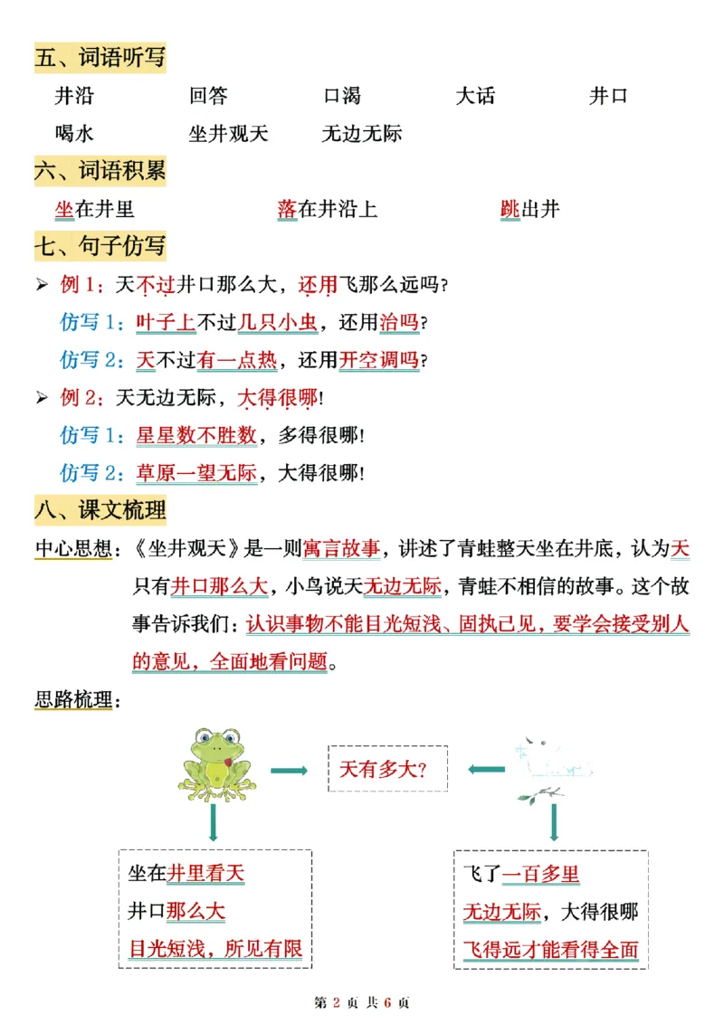 《二年级上册语文课堂同步第五单元知识点汇总_2年级上册同步教辅_2上-语文_二上语文-重点必背资料》第2页预览