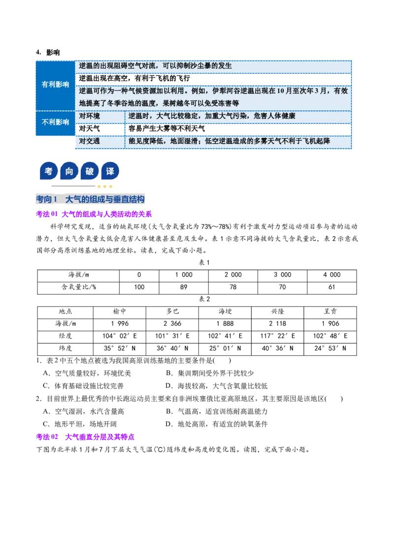 《第06讲大气的组成、垂直结构及受热过程（复习讲义）（全国通用）（学生版）_地理_2026年_2026年高考地理一轮复习讲义+练习+课件（新教材新高考）-G55_2026版_专题03地球上的大气》第10页预览