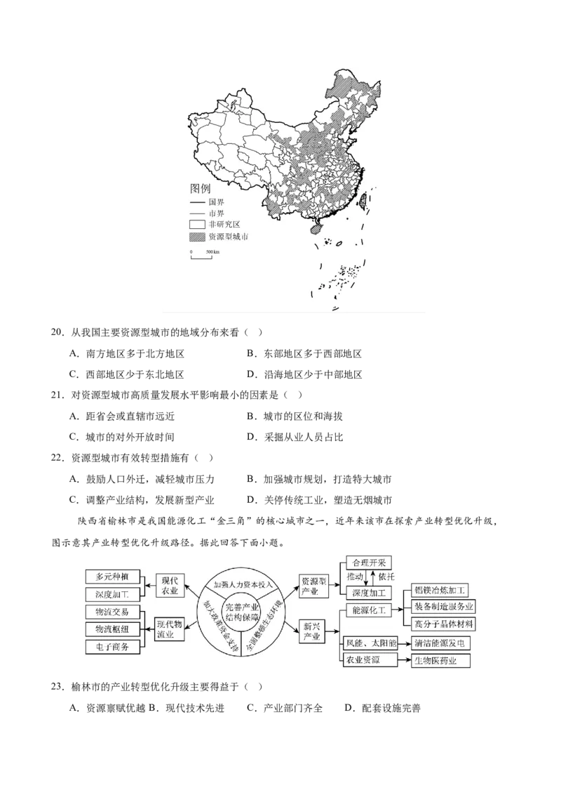 《第29讲资源枯竭型城市的转型发展(专项训练)(湖南专用)(学生版)_地理_2026年_2026年高考地理一轮课件+讲义+练习(湖南专用)-G331》第7页预览