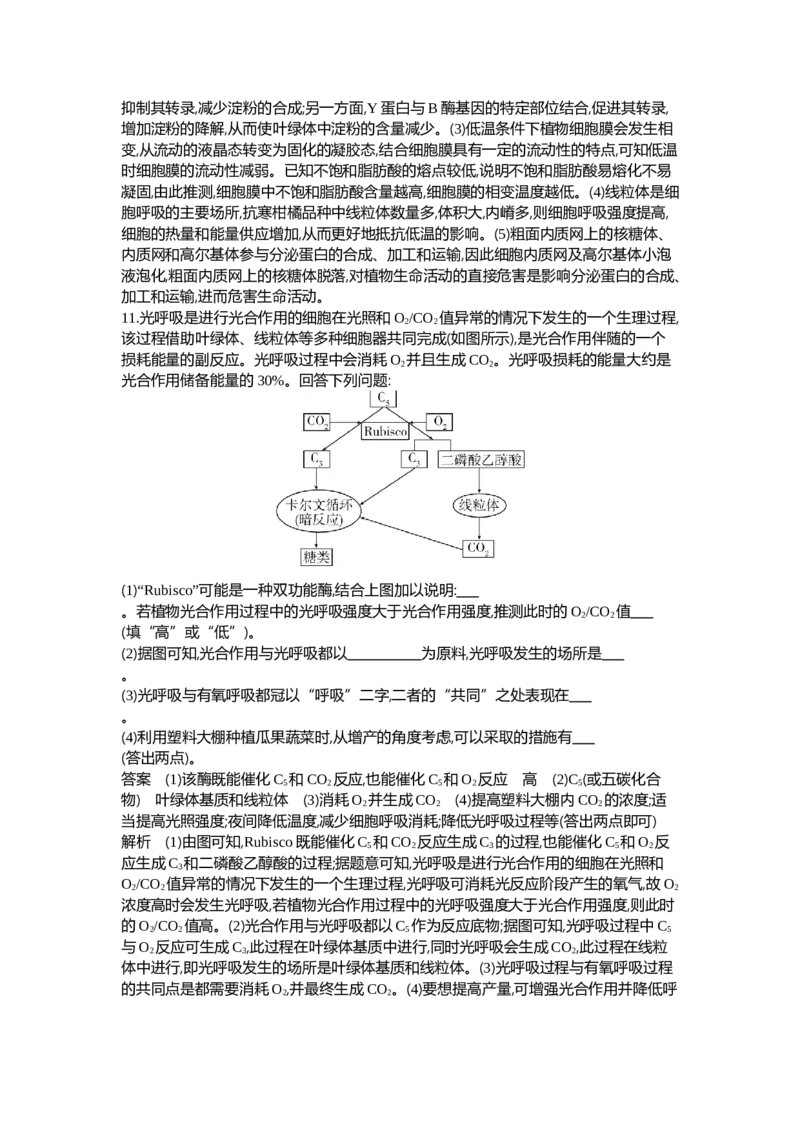 《1_06-专题六光合作用_2024版教学资源包_2024版.新高考版生物.5·3A版_6_专题六光合作用_6_专题检测》第7页预览