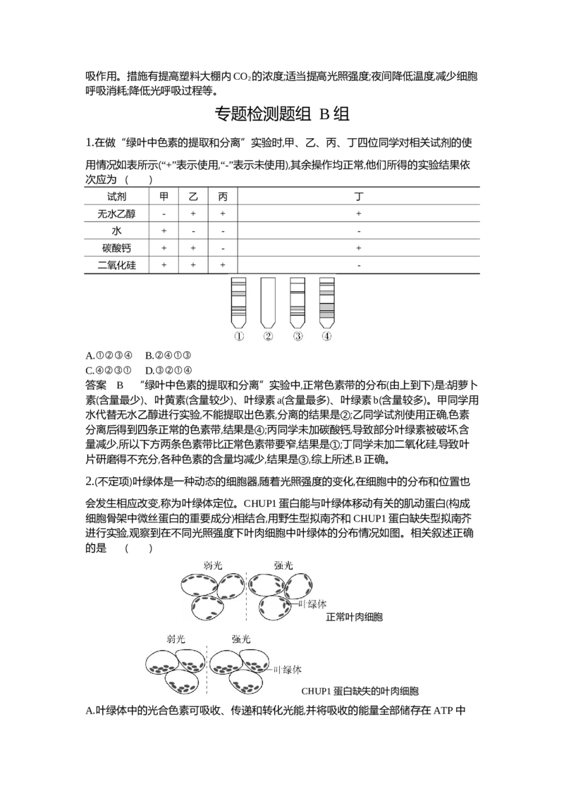 《1_06-专题六光合作用_2024版教学资源包_2024版.新高考版生物.5·3A版_6_专题六光合作用_6_专题检测》第8页预览